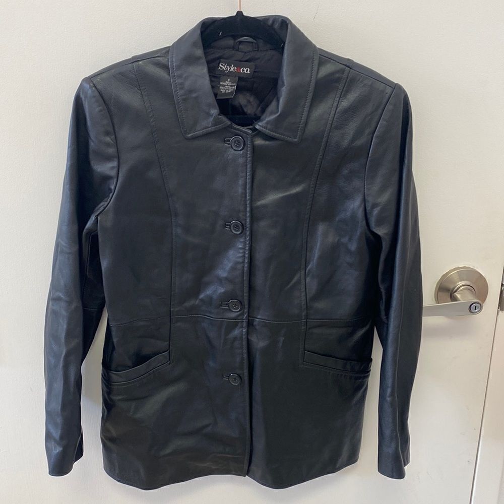Style & Co Leather Jacket